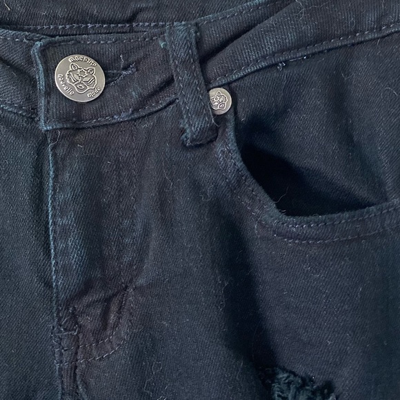 Machine Black Mid-rise Extremely Distressed Skinny Jeans - Picture 5 of 9